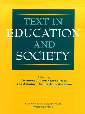 cover image of Text In Education and Society